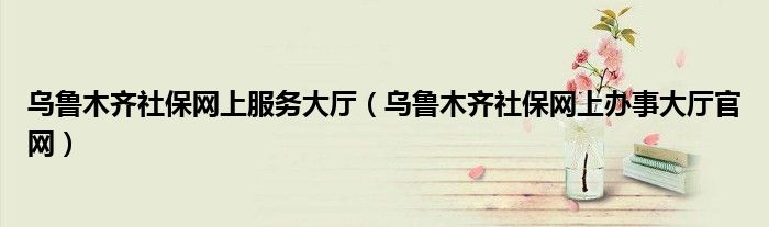 乌鲁木齐社保网上服务大厅(乌鲁木齐社保网上办事大厅官网)