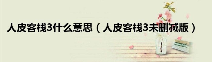 人皮客栈3什么意思(人皮客栈3未删减版)