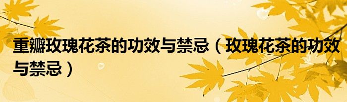 重瓣玫瑰花茶的功效与禁忌(玫瑰花茶的功效与禁忌)