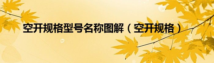 空开规格型号名称图解(空开规格)