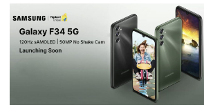 三星确认很快将推出Galaxy F34 5G手机