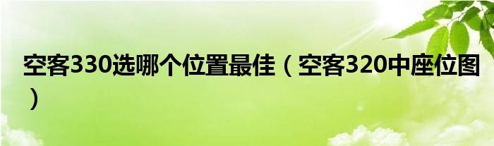 空客330选哪个位置最佳（空客320中座位图）