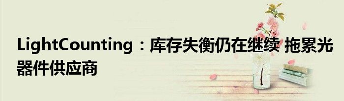 LightCounting:库存失衡仍在继续 拖累光器件供应商