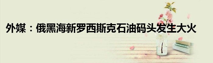 外媒:俄黑海新罗西斯克石油码头发生大火