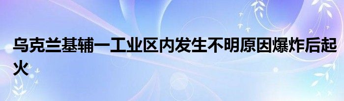乌克兰基辅一工业区内发生不明原因爆炸后起火
