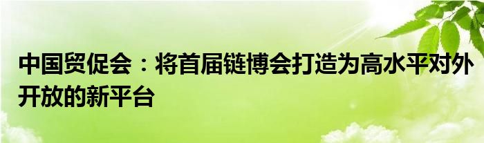 中国贸促会:将首届链博会打造为高水平对外开放的新平台
