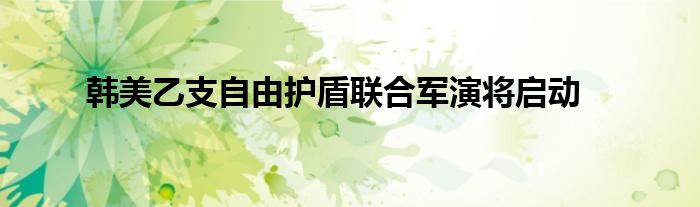 韩美乙支自由护盾联合军演将启动