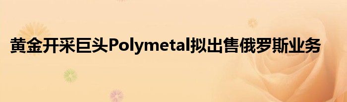 黄金开采巨头Polymetal拟出售俄罗斯业务