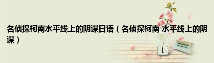 名侦探柯南水平线上的阴谋日语(名侦探柯南 水平线上的阴谋)