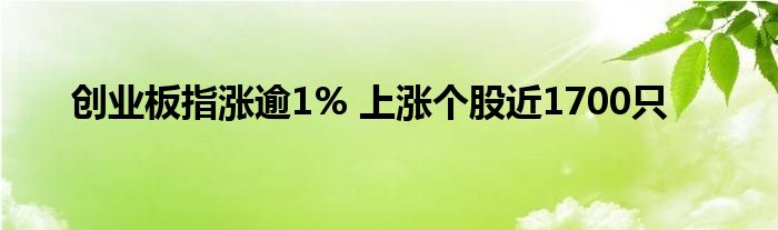 创业板指涨逾1% 上涨个股近1700只