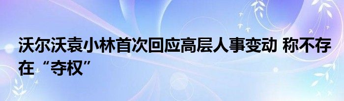 沃尔沃袁小林首次回应高层人事变动 称不存在“夺权”