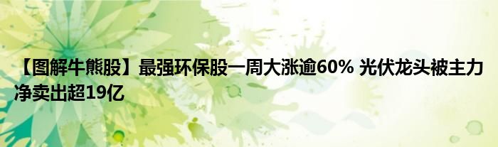 【图解牛熊股】最强环保股一周大涨逾60% 光伏龙头被主力净卖出超19亿