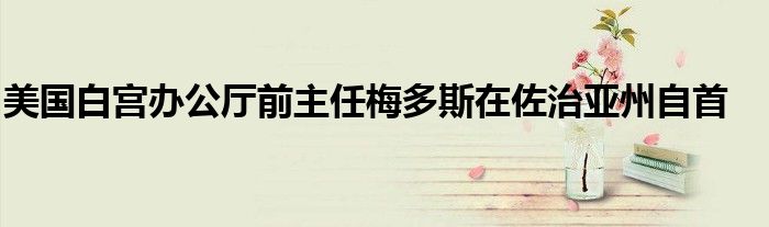 美国白宫办公厅前主任梅多斯在佐治亚州自首