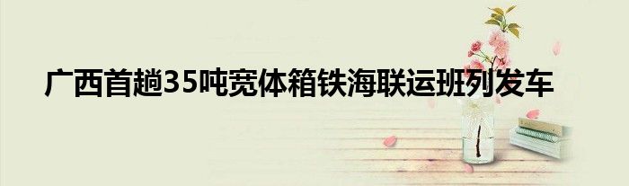 广西首趟35吨宽体箱铁海联运班列发车