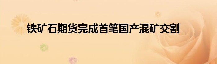 铁矿石期货完成首笔国产混矿交割