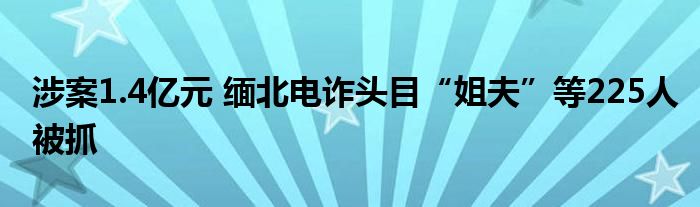 涉案1.4亿元 缅北电诈头目“姐夫”等225人被抓