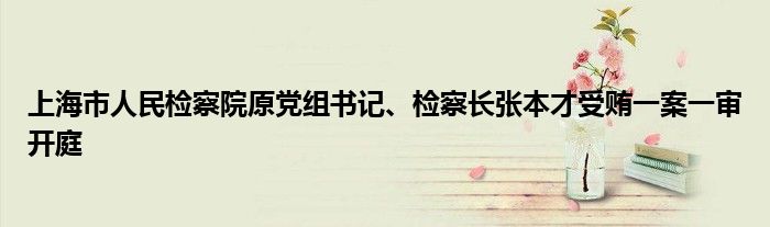 上海市人民检察院原党组书记、检察长张本才受贿一案一审开庭