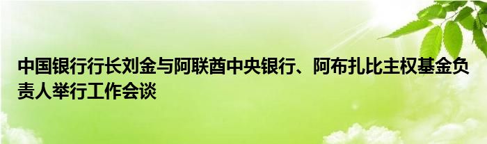 中国银行行长刘金与阿联酋中央银行、阿布扎比主权基金负责人举行工作会谈