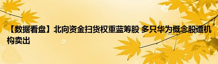 【数据看盘】北向资金扫货权重蓝筹股 多只华为概念股遭机构卖出