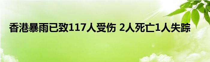 香港暴雨已致117人受伤 2人死亡1人失踪