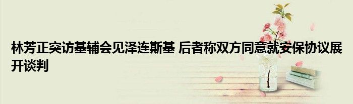 林芳正突访基辅会见泽连斯基 后者称双方同意就安保协议展开谈判