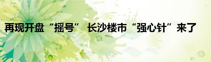 再现开盘“摇号” 长沙楼市“强心针”来了