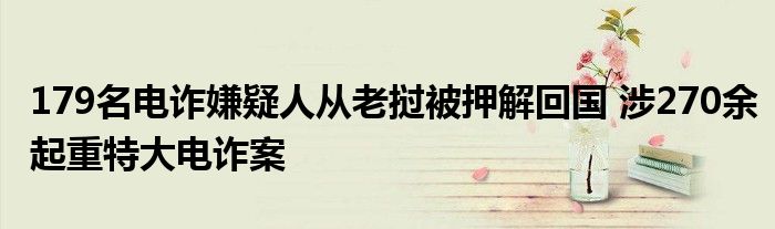 179名电诈嫌疑人从老挝被押解回国 涉270余起重特大电诈案