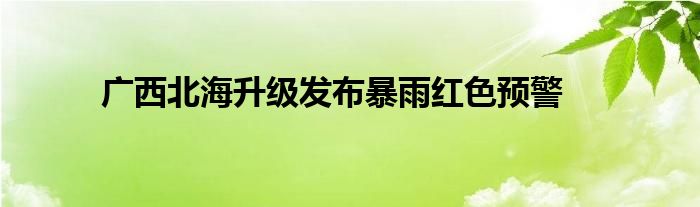 广西北海升级发布暴雨红色预警