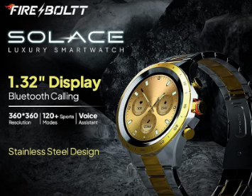 Fire Boltt Solace智能手表推出配备1.32英寸显示屏