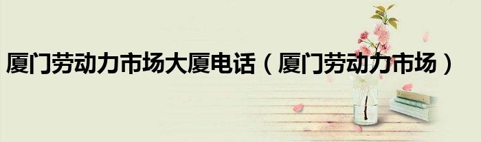 厦门劳动力市场大厦电话(厦门劳动力市场)