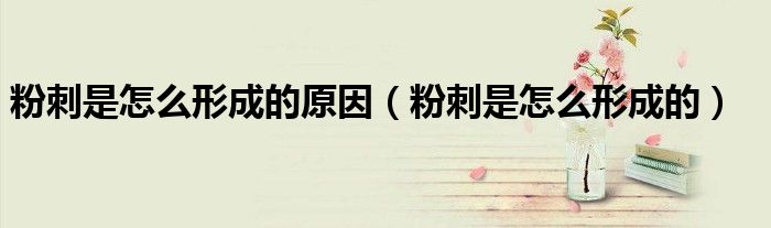 粉刺是怎么形成的原因(粉刺是怎么形成的)