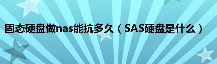 固态硬盘做nas能抗多久（SAS硬盘是什么）