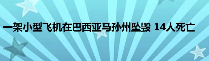 一架小型飞机在巴西亚马孙州坠毁 14人死亡