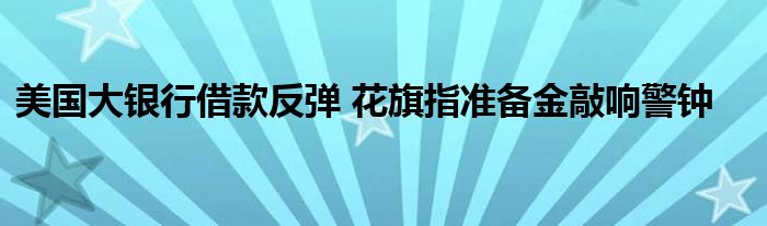美国大银行借款反弹 花旗指准备金敲响警钟