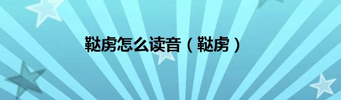 鞑虏怎么读音（鞑虏）