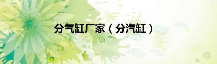 分气缸厂家（分汽缸）