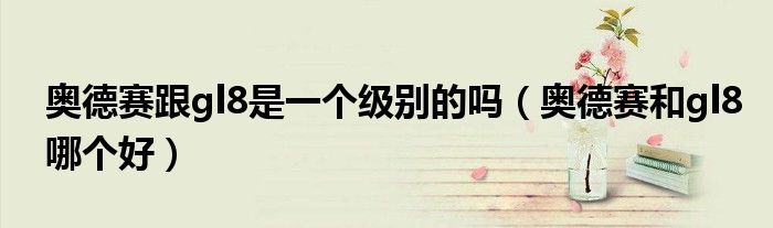 奥德赛跟gl8是一个级别的吗(奥德赛和gl8哪个好)