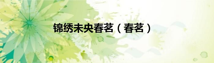 锦绣未央春茗(春茗)