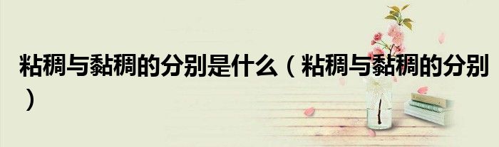 粘稠与黏稠的分别是什么(粘稠与黏稠的分别)