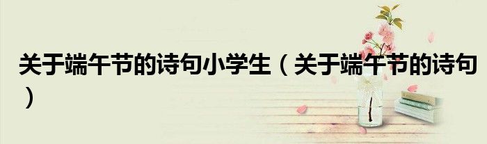 关于端午节的诗句小学生(关于端午节的诗句)