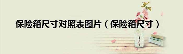 保险箱尺寸对照表图片(保险箱尺寸)
