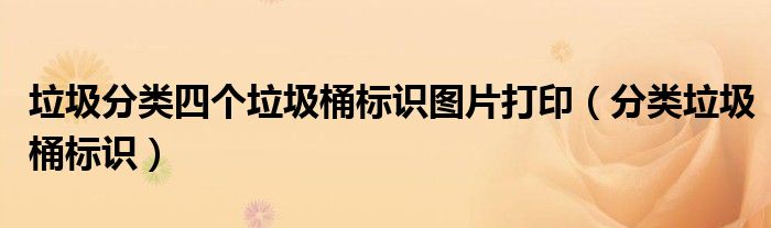 垃圾分类四个垃圾桶标识图片打印(分类垃圾桶标识)