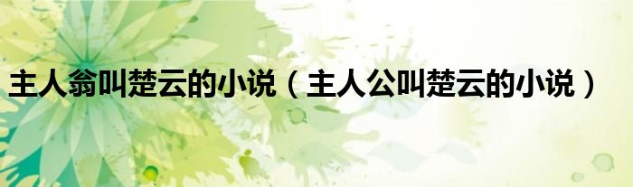 主人翁叫楚云的小说(主人公叫楚云的小说)
