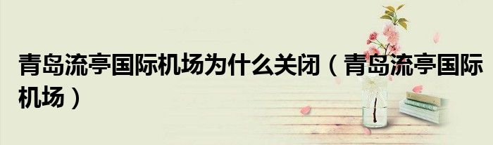 青岛流亭国际机场为什么关闭(青岛流亭国际机场)