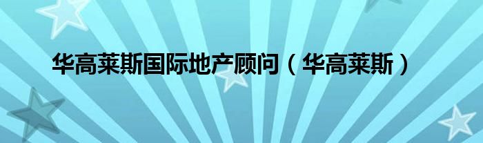 华高莱斯国际地产顾问(华高莱斯)