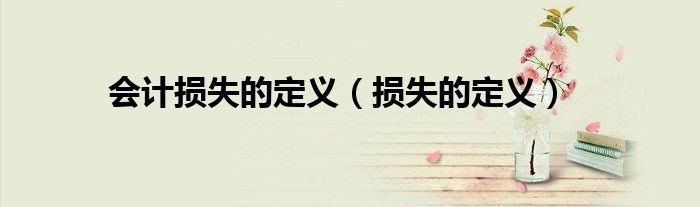 会计损失的定义(损失的定义)