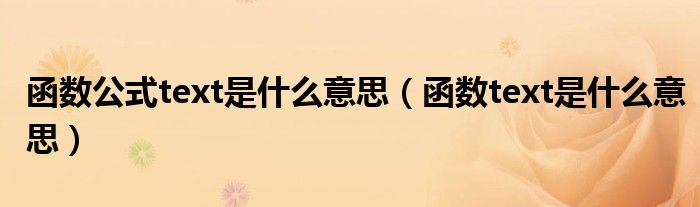 函数公式text是什么意思(函数text是什么意思)