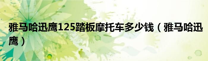 雅马哈迅鹰125踏板摩托车多少钱(雅马哈迅鹰)