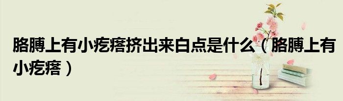 胳膊上有小疙瘩挤出来白点是什么(胳膊上有小疙瘩)