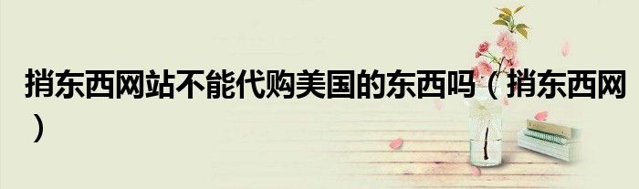 捎东西网站不能代购美国的东西吗(捎东西网)